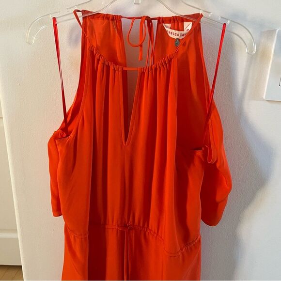 Rebecca Taylor Silk Keyhole Cami Dress in Orange 4 - Picture 3 of 13